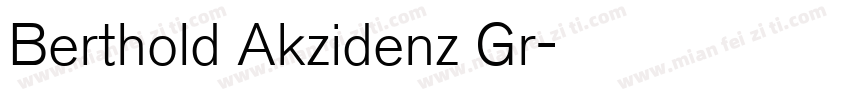 Berthold Akzidenz Gr字体转换